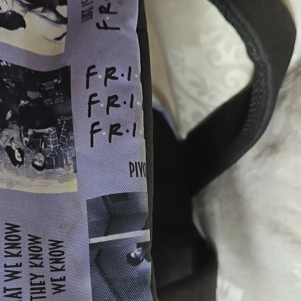 Friends Picture and Sayings Purple Large Backpack